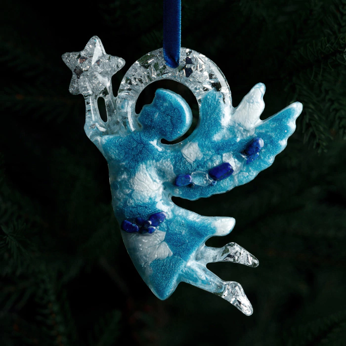 Set of Christmas tree toys "Festive" collection "Christmas" shape and color to choose from, 3 pcs